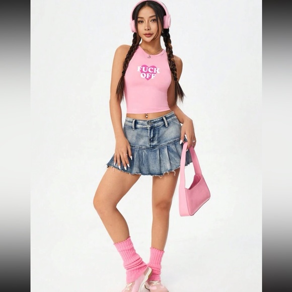 Casual Simple Letter And Love Heart Pattern Slim Fit Women's Tank Top - Picture 3 of 6